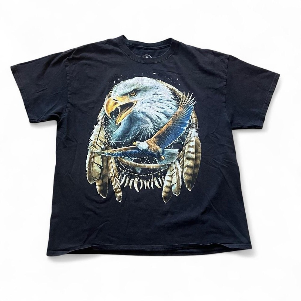 American Eagle Dream Catcher Black Short Sleeve T-Shirt Men's Size XL Skate Goth